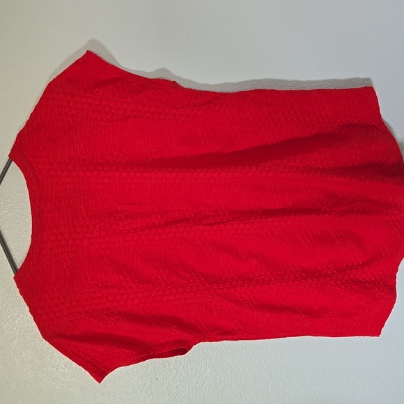 Dana Buchman | Red Cap Sleeve Top Size Small - Picture 3 of 8